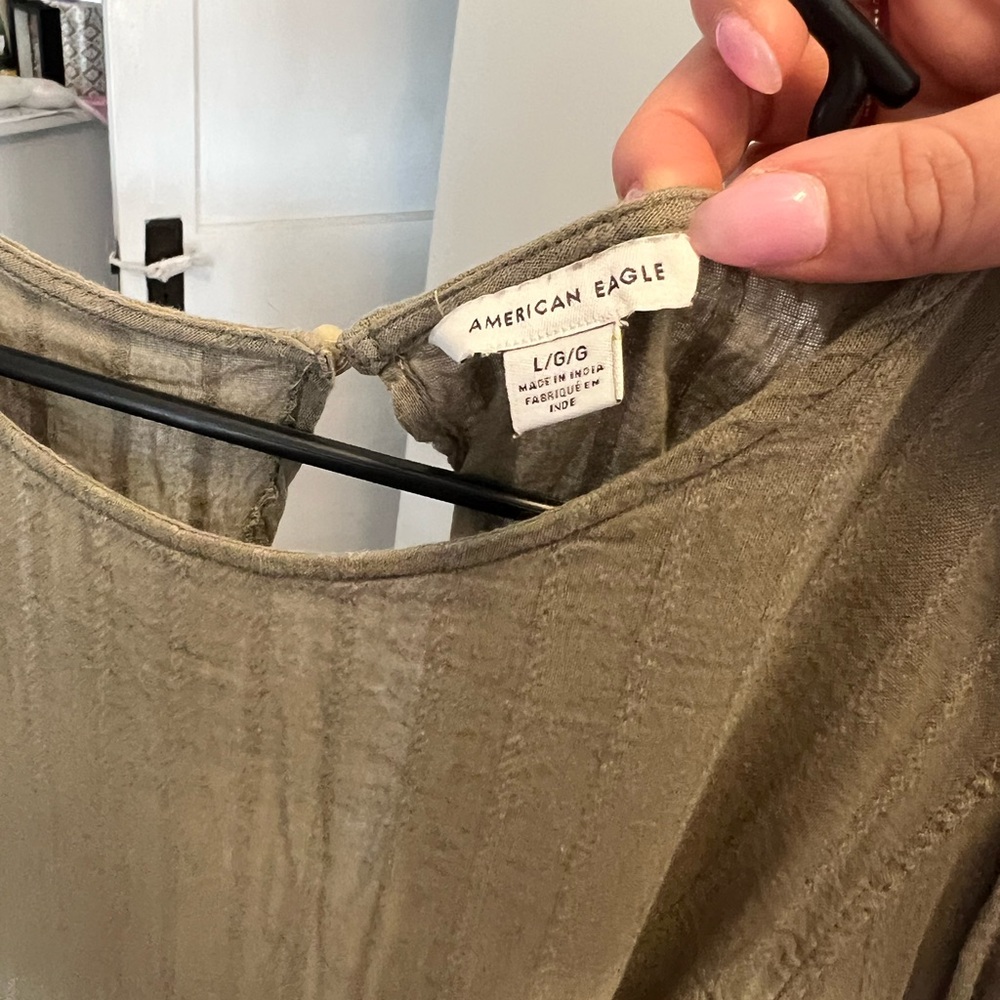 Olive Green Women's Top - Picture 3 of 3